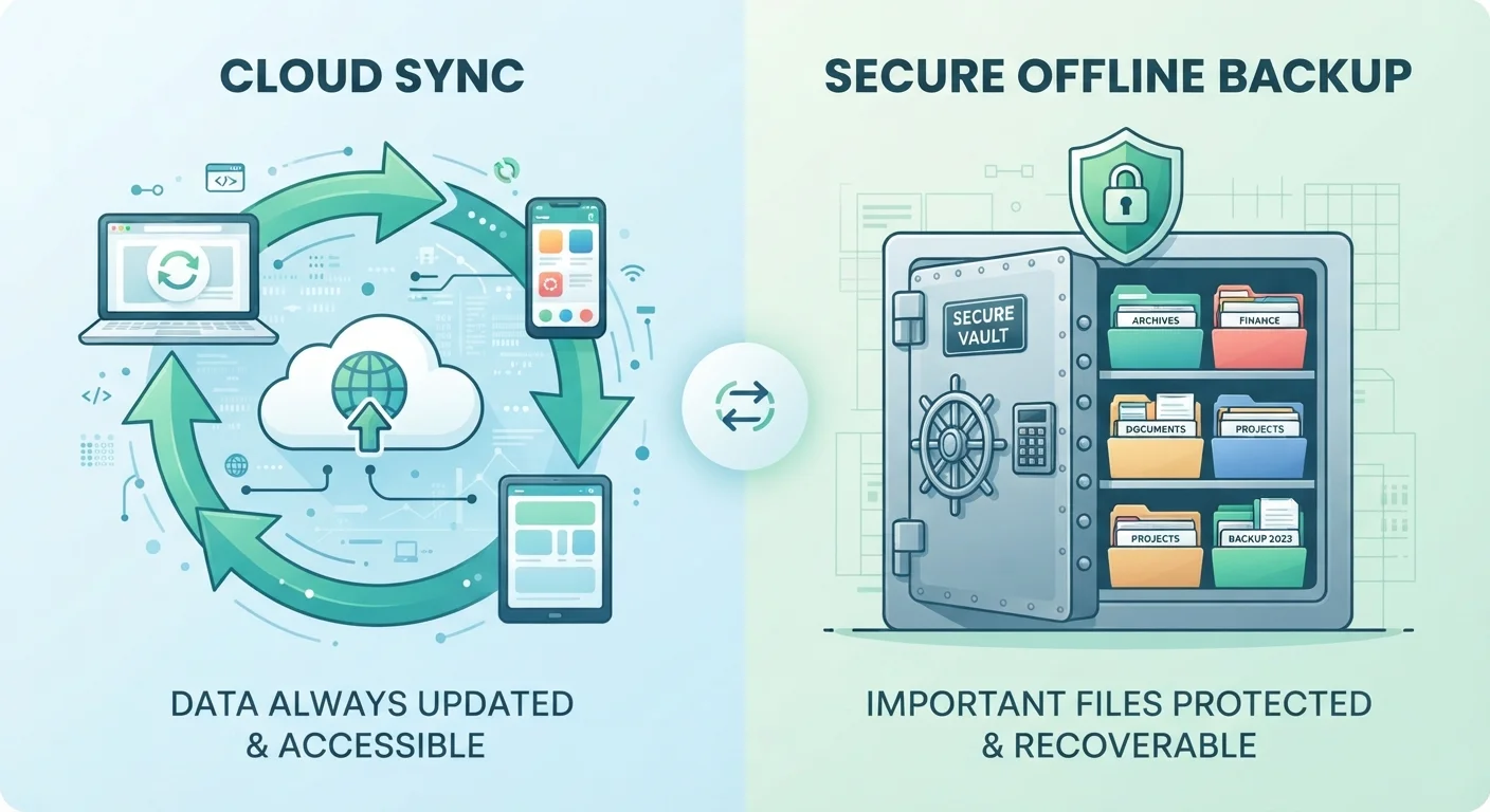 Syncing vs. Backing Up: Two Habits Your Files Depend On