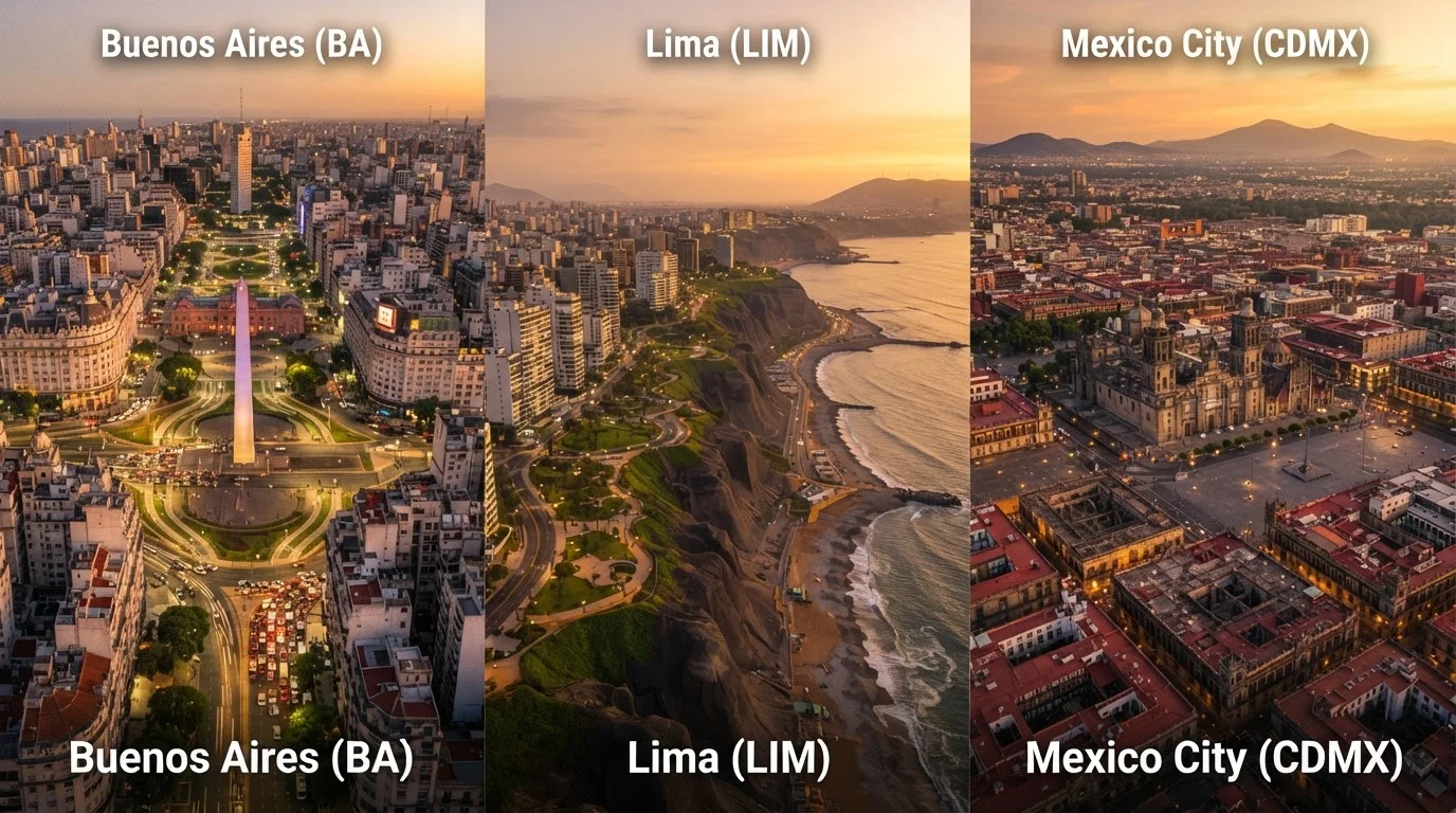 The Distinct Rhythms of Buenos Aires, Lima, and Mexico City
