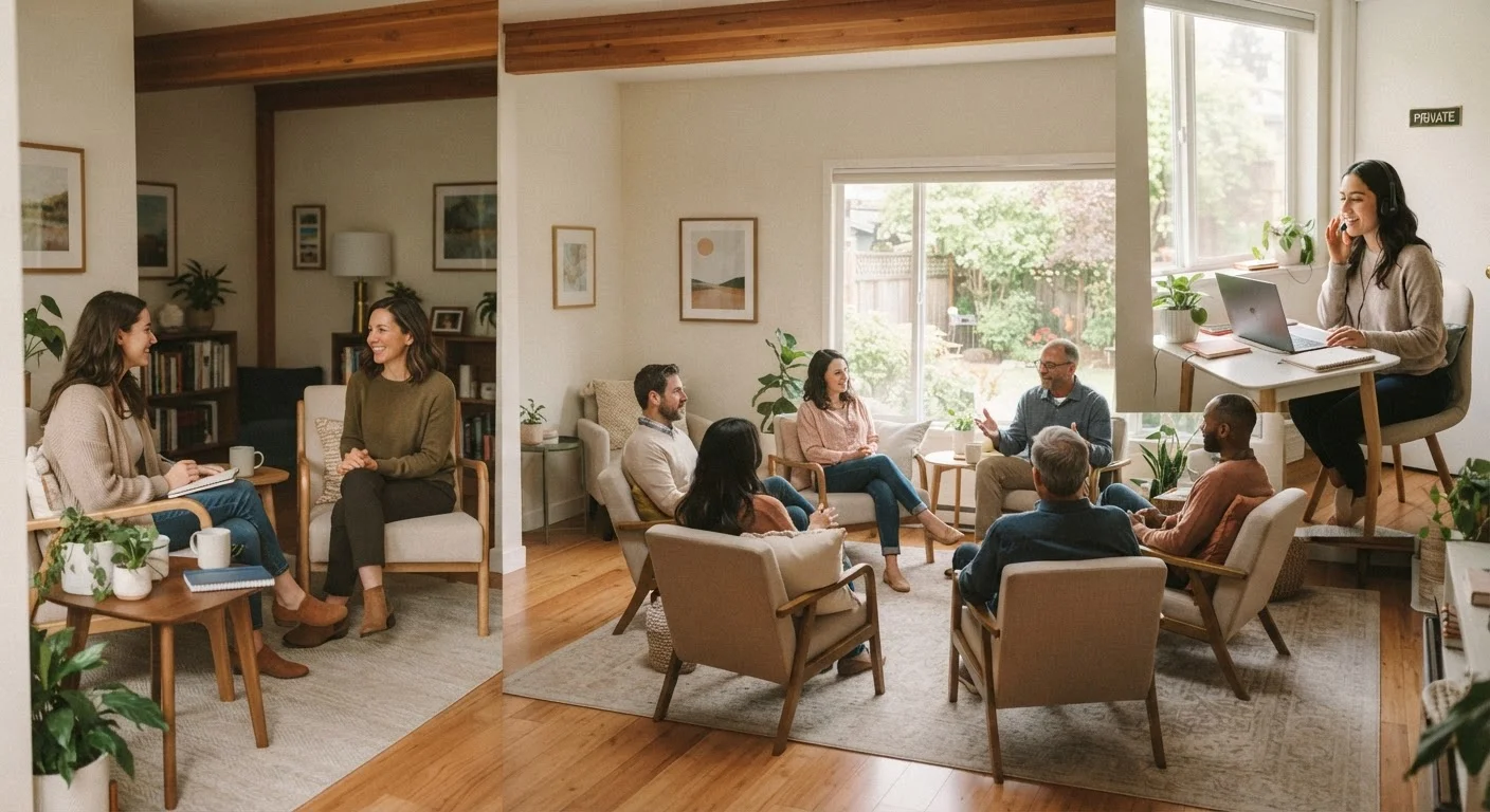 Therapy Formats Compared: Individual, Group, and Online Sessions